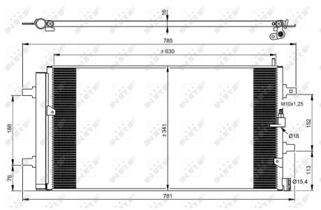 Радиатор кондиционера (Конденсатор) NRF 350069