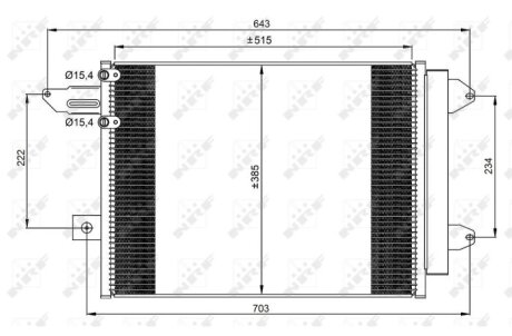 Радиатор кондиционера (Конденсатор) NRF 350070