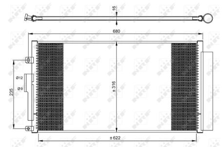 Радиатор кондиционера (Конденсатор) NRF 350071