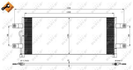 Радиатор кондиционера (Конденсатор) NRF 350075