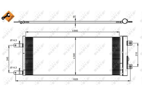 Радиатор кондиционера (Конденсатор) NRF 350085