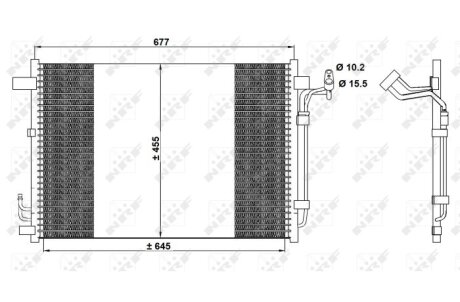 Радиатор кондиционера (Конденсатор) NRF 350094