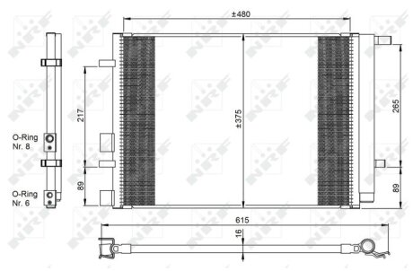 Радиатор кондиционера (Конденсатор) NRF 350095