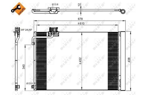 Радиатор кондиционера (Конденсатор) NRF 350214