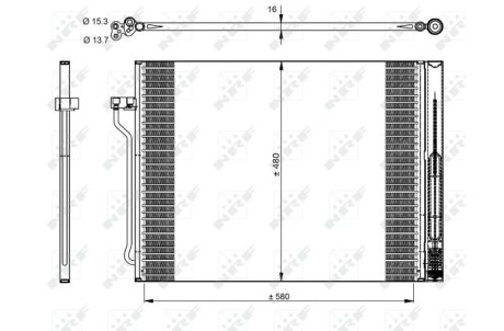 Радиатор кондиционера (Конденсатор) NRF 350325