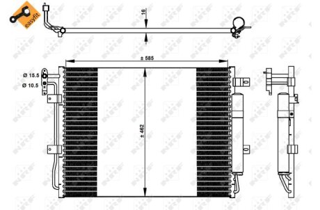 Радиатор кондиционера (Конденсатор) NRF 350330