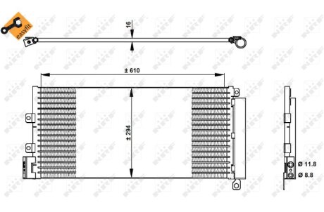 Радиатор кондиционера (Конденсатор) NRF 350332