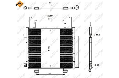 Радиатор кондиционера (Конденсатор) NRF 350337