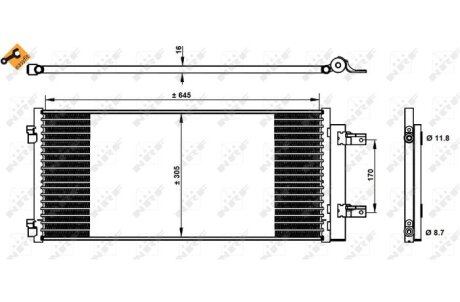 Радиатор кондиционера (Конденсатор) NRF 350338