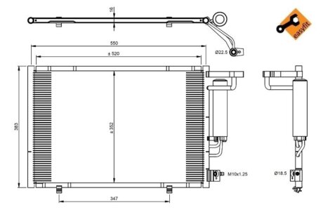 Соты радиатора NRF 350395