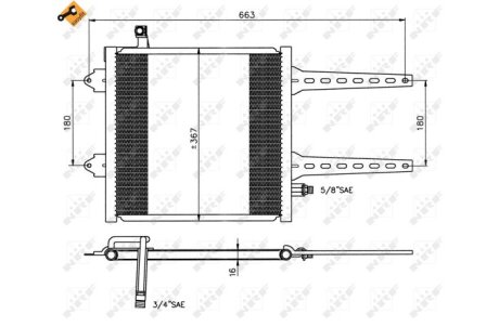 Радиатор кондиционера (Конденсатор) NRF 35049