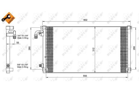 Радиатор кондиционера (Конденсатор) NRF 35103