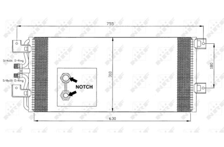 Радиатор кондиционера (Конденсатор) NRF 35140