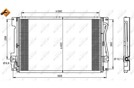 Радиатор кондиционера (Конденсатор) NRF 35151