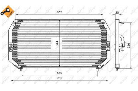 Радиатор кондиционера (Конденсатор) NRF 35193