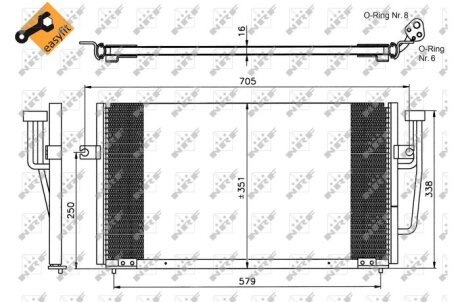 Радиатор кондиционера (Конденсатор) NRF 35234