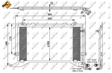 Радиатор кондиционера (Конденсатор) NRF 35240