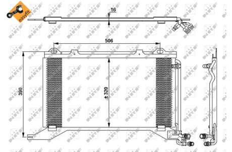 Радиатор кондиционера (Конденсатор) NRF 35245