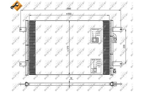 Радиатор кондиционера (Конденсатор) NRF 35249