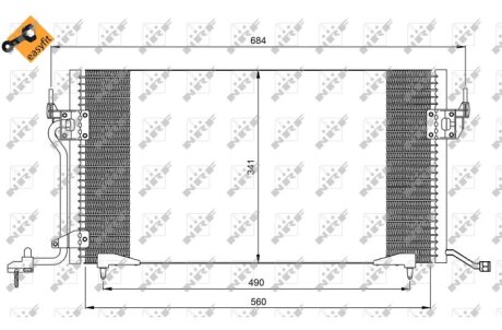 Радиатор кондиционера (Конденсатор) NRF 35260