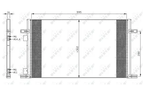 Радиатор кондиционера (Конденсатор) NRF 35298