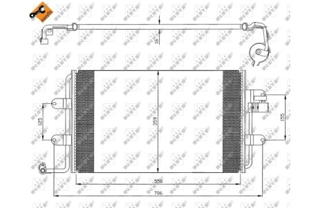 Радиатор кондиционера (Конденсатор) NRF 35300