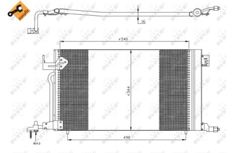 Радиатор кондиционера (Конденсатор) NRF 35304