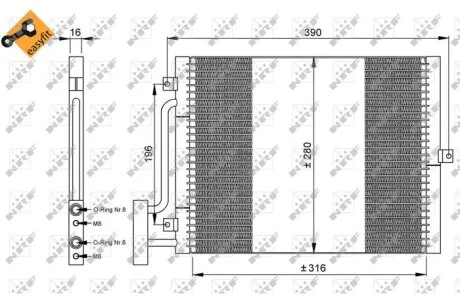 Радиатор кондиционера (Конденсатор) NRF 35307
