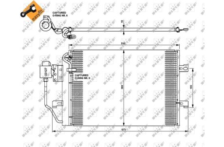 Радиатор кондиционера (Конденсатор) NRF 35309