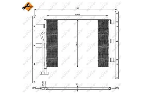 Радиатор кондиционера (Конденсатор) NRF 35329