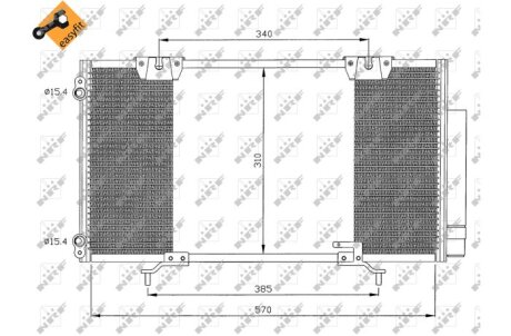 Радиатор кондиционера (Конденсатор) NRF 35337