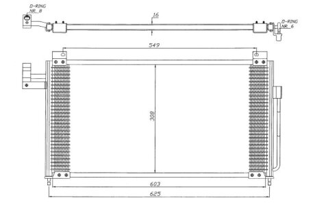 Радиатор кондиционера (Конденсатор) NRF 35341