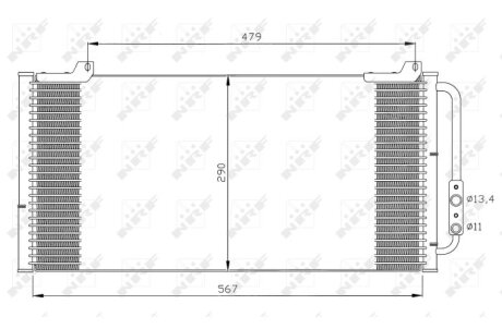 Радиатор кондиционера (Конденсатор) NRF 35346