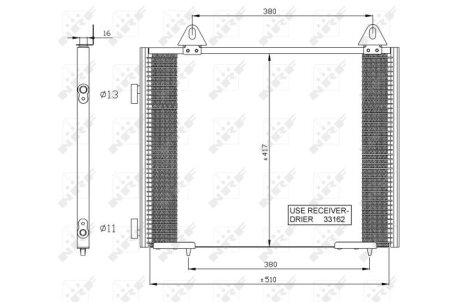 Радиатор кондиционера (Конденсатор) NRF 35351