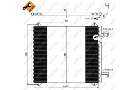 Радиатор кондиционера (Конденсатор) NRF 35362