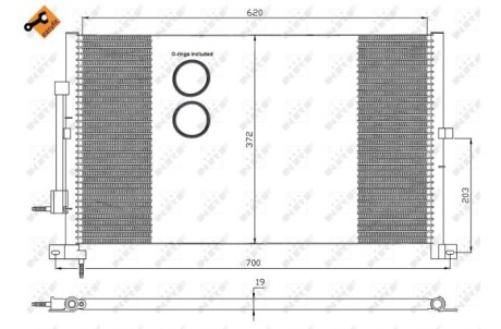 Радиатор кондиционера (Конденсатор) NRF 35365