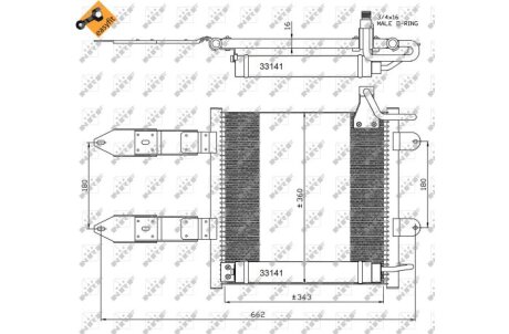 Радиатор кондиционера (Конденсатор) NRF 35367