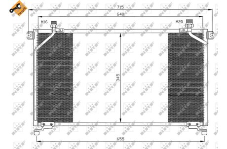 Радиатор кондиционера (Конденсатор) NRF 35373