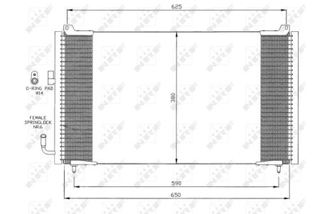 Радиатор кондиционера (Конденсатор) NRF 35378