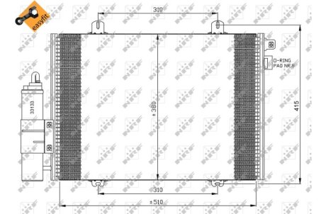 Радиатор кондиционера (Конденсатор) NRF 35379