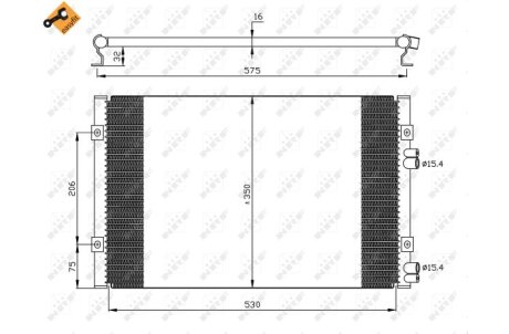 Радиатор кондиционера (Конденсатор) NRF 35384