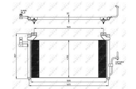 Радиатор кондиционера (Конденсатор) NRF 35386