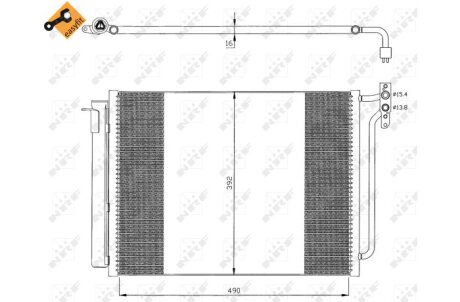 Радиатор кондиционера (Конденсатор) NRF 35406