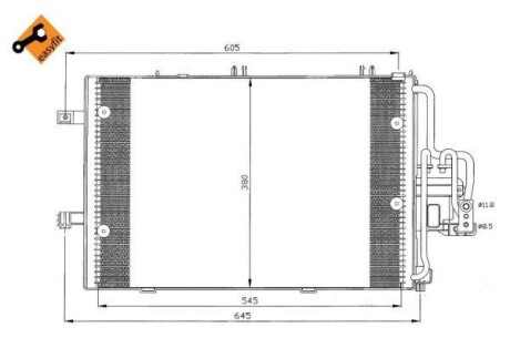 Радиатор кондиционера (Конденсатор) NRF 35412