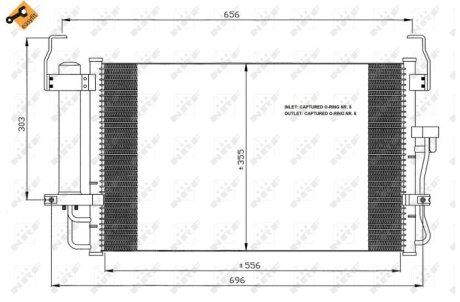 Радиатор кондиционера (Конденсатор) NRF 35474