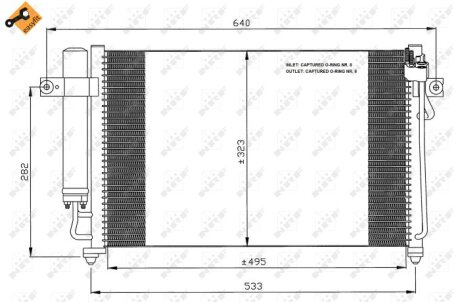 Радиатор кондиционера (Конденсатор) NRF 35476