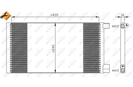 Радиатор кондиционера (Конденсатор) NRF 35487