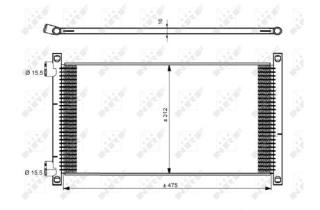 Радиатор кондиционера (Конденсатор) NRF 35490