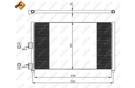 Радиатор кондиционера (Конденсатор) NRF 35502