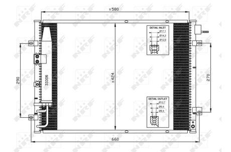 Радиатор кондиционера (Конденсатор) NRF 35515